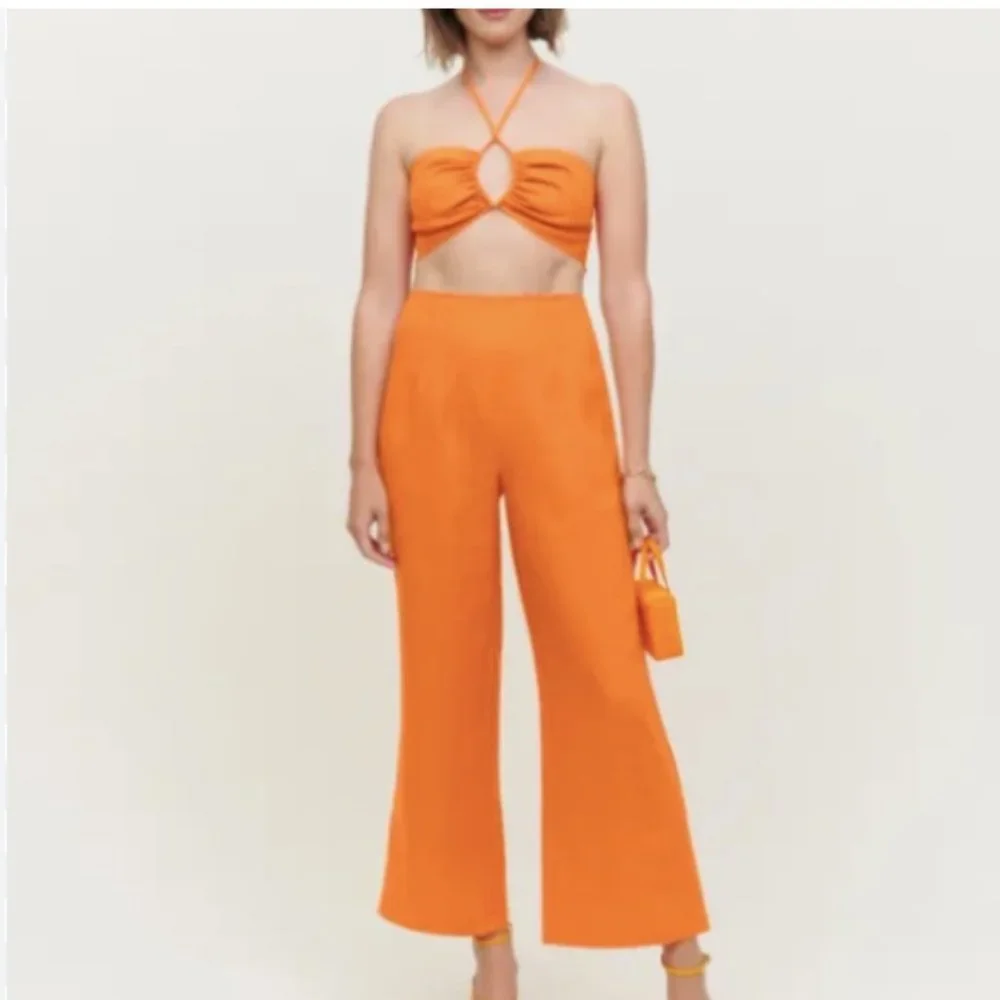 Reformation ISABEL LINEN TWO PIECE IN CITRUS